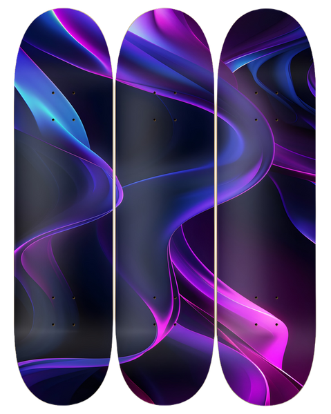 Skateboard Wall Art, Blue to Purple aka White Belts' Dream
